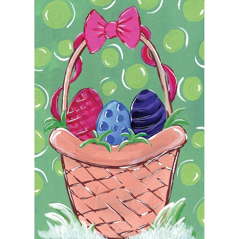 Easter Basket Gold Ornate Wood Framed Art Print with Double Matting by Seay, Anne