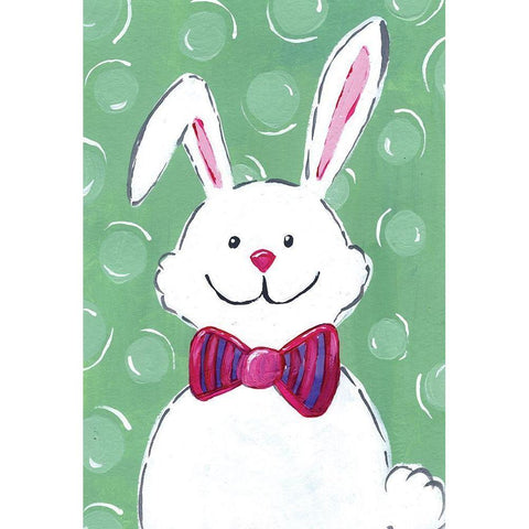 Easter Bunny Black Modern Wood Framed Art Print by Seay, Anne
