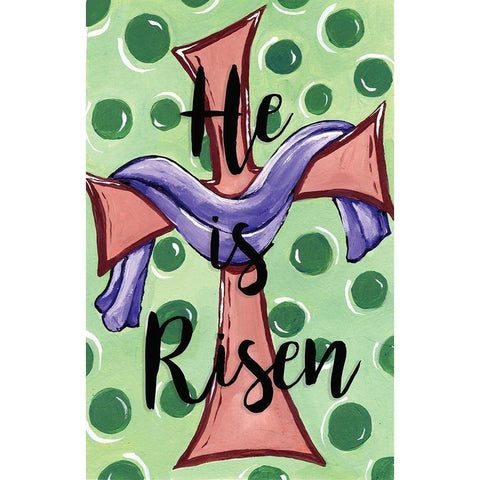 He Is Risen Black Modern Wood Framed Art Print by Seay, Anne