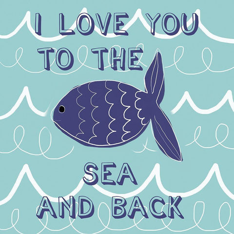 To the Sea and Back White Modern Wood Framed Art Print by Seay, Anne