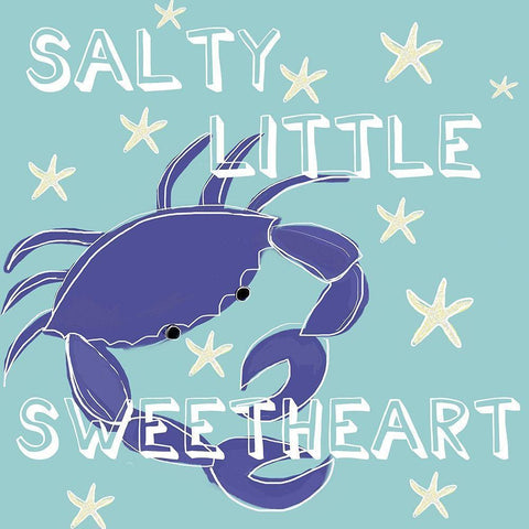 Salty Sweetheart Black Modern Wood Framed Art Print with Double Matting by Seay, Anne