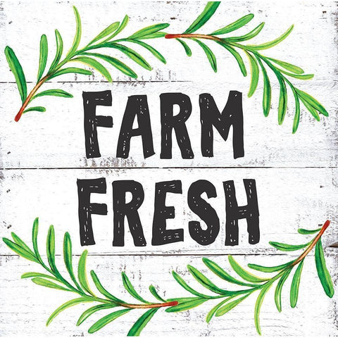 Farm Fresh  White Modern Wood Framed Art Print by Seay, Anne