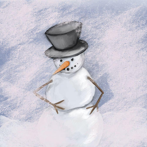 Snow Storm Gold Ornate Wood Framed Art Print with Double Matting by Seay, Anne