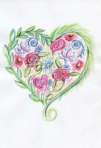 Valentine Black Ornate Wood Framed Art Print with Double Matting by Seay, Anne