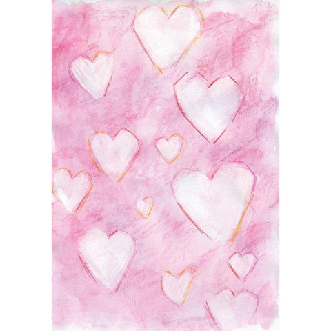 Valentine II Black Modern Wood Framed Art Print with Double Matting by Seay, Anne