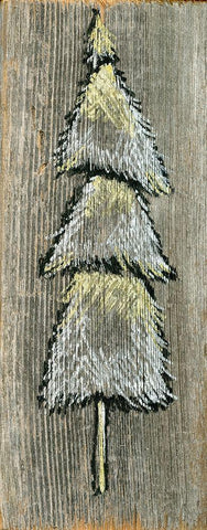 Christmas Tree Black Ornate Wood Framed Art Print with Double Matting by Seay, Anne