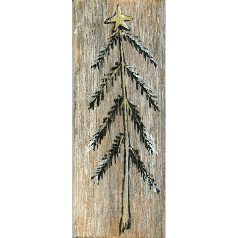 Christmas Tree II White Modern Wood Framed Art Print by Seay, Anne