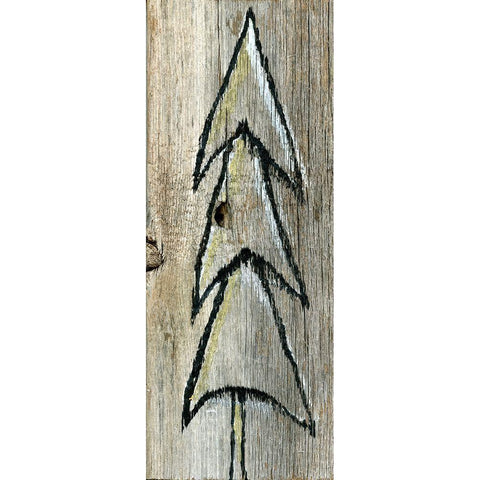 Christmas Tree III Black Modern Wood Framed Art Print by Seay, Anne