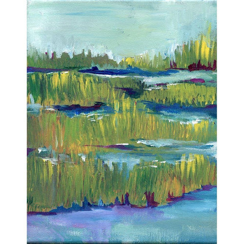 Marsh Gold Ornate Wood Framed Art Print with Double Matting by Seay, Anne