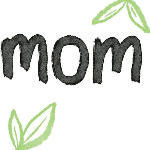 Mom Black Modern Wood Framed Art Print with Double Matting by Seay, Anne