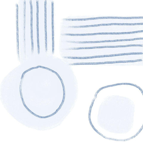 Blue Monday Black Modern Wood Framed Art Print with Double Matting by Seay, Anne