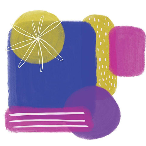 Perky Purple II White Modern Wood Framed Art Print with Double Matting by Seay, Anne