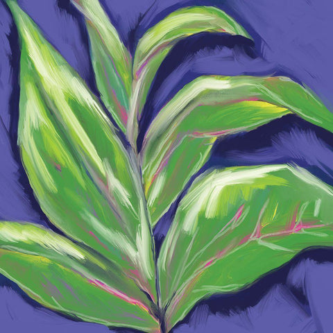 Banana Plant Dusk White Modern Wood Framed Art Print by Seay, Anne