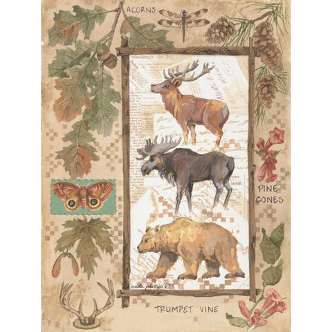 Big Game Gold Ornate Wood Framed Art Print with Double Matting by Phillips, Anita