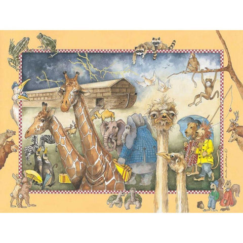 Noahs Ark White Modern Wood Framed Art Print by Phillips, Anita