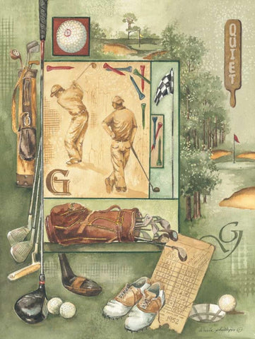 Quiet Black Ornate Wood Framed Art Print with Double Matting by Phillips, Anita