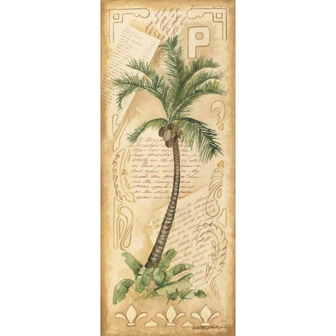 Palm Fronds I White Modern Wood Framed Art Print by Phillips, Anita