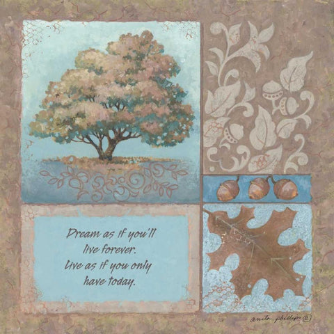 Dream As If White Modern Wood Framed Art Print by Phillips, Anita