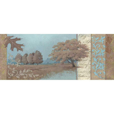 Fall Serenity White Modern Wood Framed Art Print by Phillips, Anita