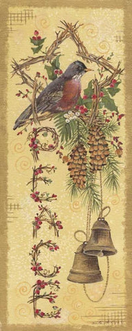 Peace Black Ornate Wood Framed Art Print with Double Matting by Phillips, Anita