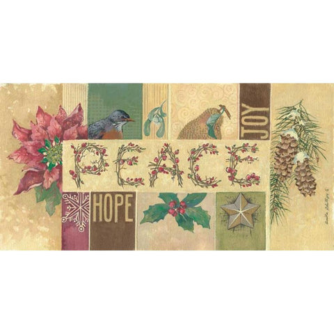 Peace White Modern Wood Framed Art Print by Phillips, Anita