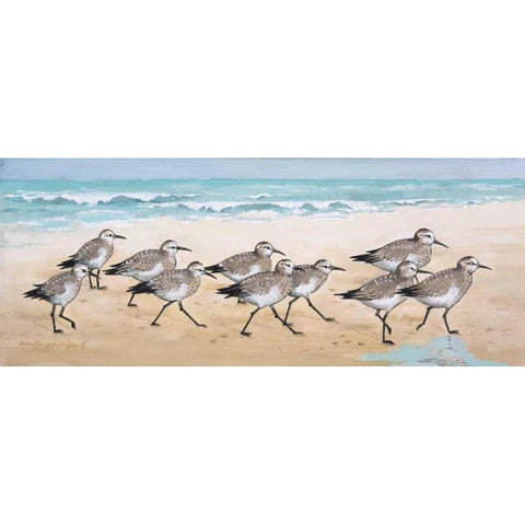 Beating the Waves White Modern Wood Framed Art Print by Phillips, Anita