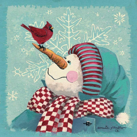 The Visitor Black Modern Wood Framed Art Print by Phillips, Anita