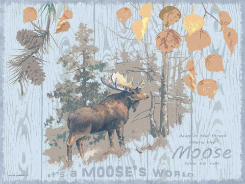 Mooses World Gray White Modern Wood Framed Art Print with Double Matting by Phillips, Anita