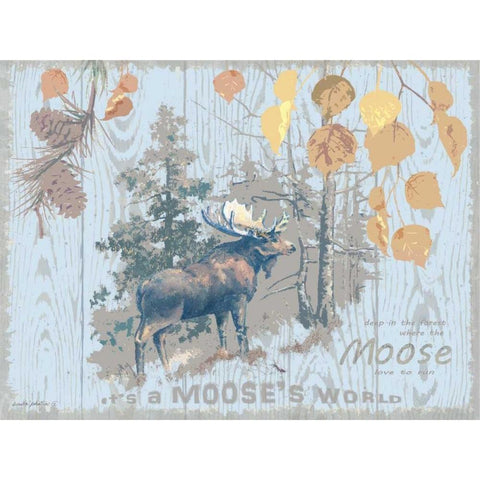 Mooses World Tan Black Modern Wood Framed Art Print with Double Matting by Phillips, Anita