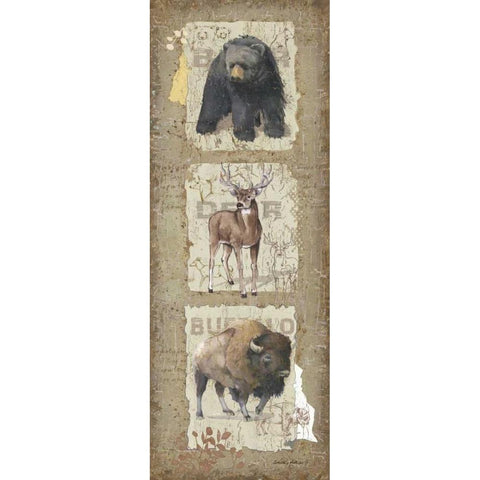 Woodlands III Black Modern Wood Framed Art Print with Double Matting by Phillips, Anita