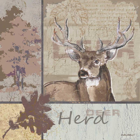 Herd Black Modern Wood Framed Art Print by Phillips, Anita