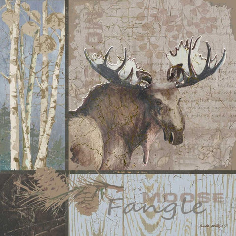 Fangle Black Ornate Wood Framed Art Print with Double Matting by Phillips, Anita