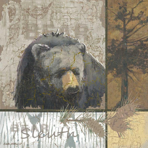 Sleuth Black Modern Wood Framed Art Print with Double Matting by Phillips, Anita