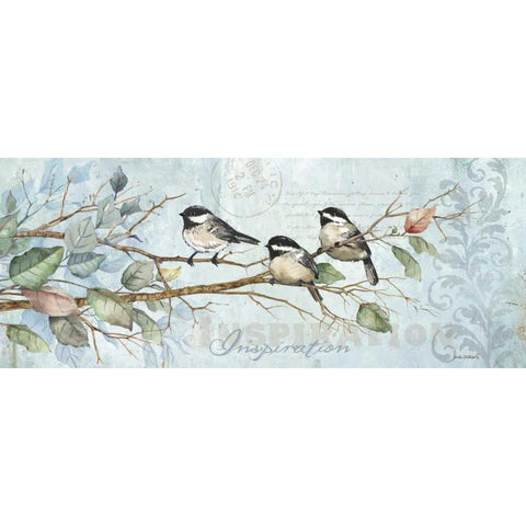 Chickadee Inspiration Black Modern Wood Framed Art Print by Phillips, Anita