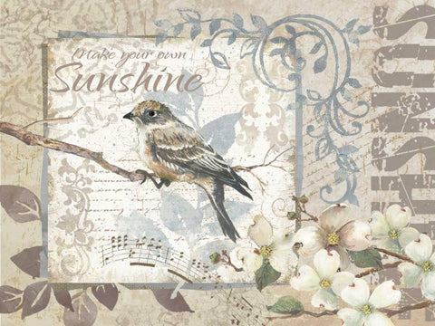 Make Your Own Sunshine Black Ornate Wood Framed Art Print with Double Matting by Phillips, Anita