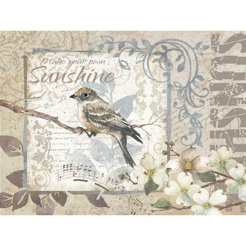 Make Your Own Sunshine Gold Ornate Wood Framed Art Print with Double Matting by Phillips, Anita