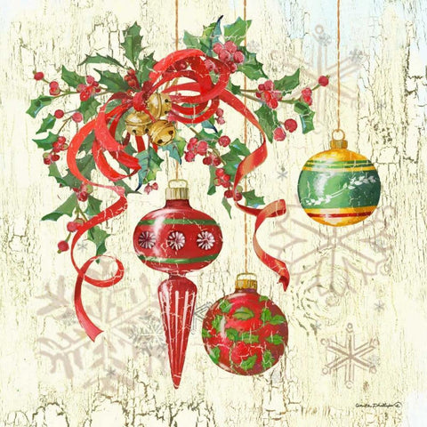 Ornaments I Black Modern Wood Framed Art Print by Phillips, Anita