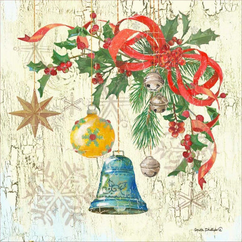 Ornaments II White Modern Wood Framed Art Print by Phillips, Anita