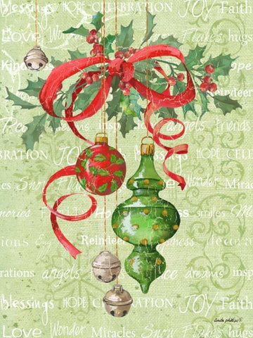 Ornaments Inspiration I White Modern Wood Framed Art Print with Double Matting by Phillips, Anita