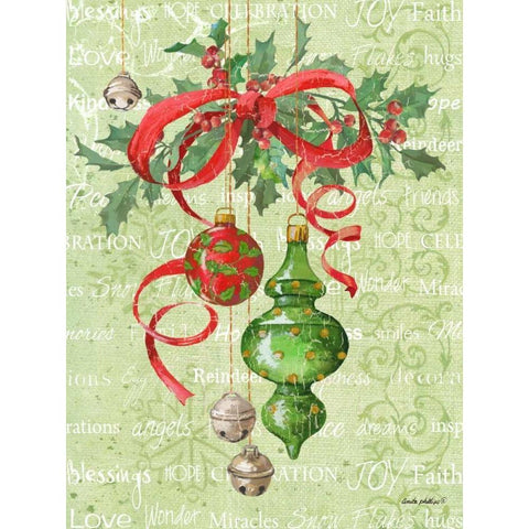 Ornaments Inspiration I Black Modern Wood Framed Art Print by Phillips, Anita