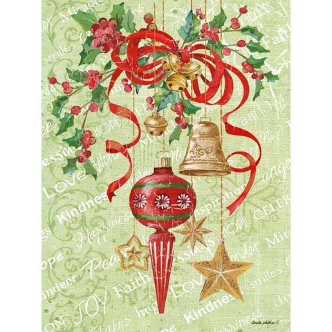 Ornaments Inspiration II Gold Ornate Wood Framed Art Print with Double Matting by Phillips, Anita