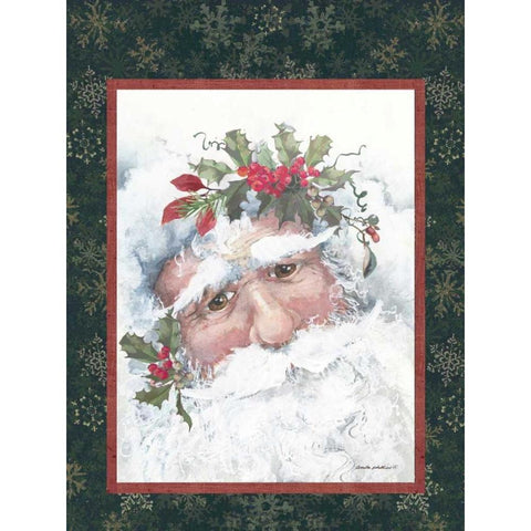 Santa I Black Modern Wood Framed Art Print by Phillips, Anita