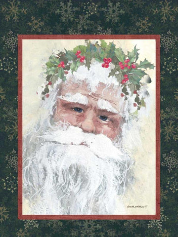 Santa II White Modern Wood Framed Art Print with Double Matting by Phillips, Anita