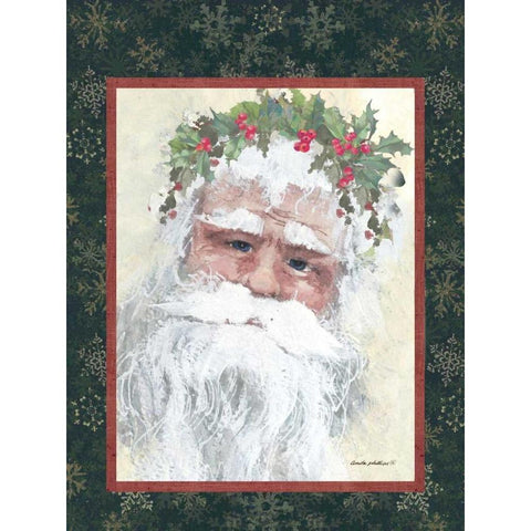 Santa II Black Modern Wood Framed Art Print with Double Matting by Phillips, Anita