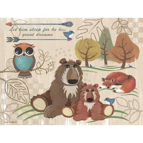 Lil Boy Lodge Black Modern Wood Framed Art Print with Double Matting by Phillips, Anita