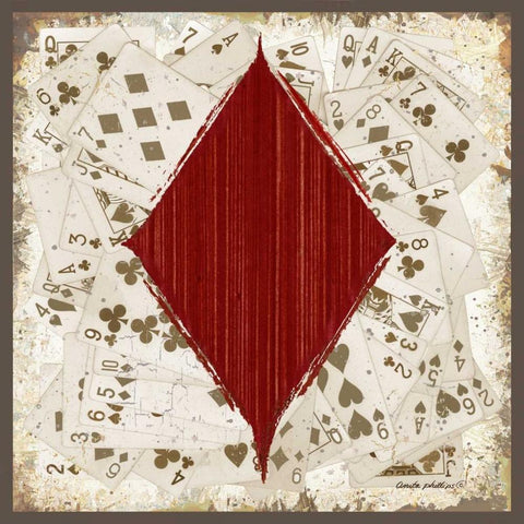 Diamonds White Modern Wood Framed Art Print by Phillips, Anita