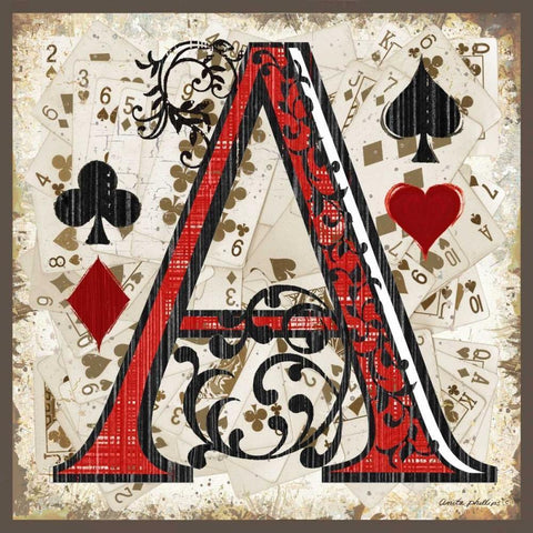 Ace White Modern Wood Framed Art Print by Phillips, Anita