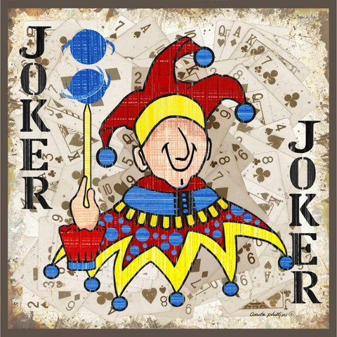Joker II White Modern Wood Framed Art Print by Phillips, Anita