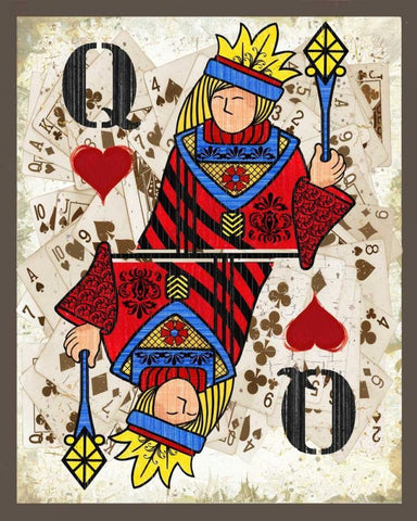 Queens White Modern Wood Framed Art Print with Double Matting by Phillips, Anita