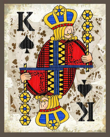 Kings White Modern Wood Framed Art Print with Double Matting by Phillips, Anita